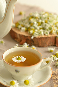 A picture of chamomile tea. 