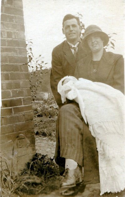 A picture of my great grandparents with one of thier children in engalnd.
